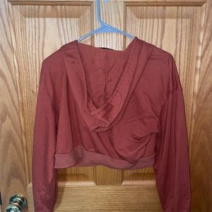 SHEIN burnt orange cropped women’s hoodie